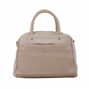 Bolso asa de mano en beige.